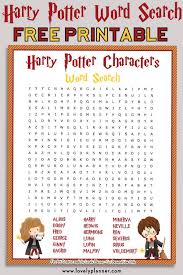 Our printable word search puzzles, which cover a range of topics and subject areas, are designed to challenge kids and help them build vocabulary and quickly and easily generate word searches to educate and engage your students! Free Printable Harry Potter Characters Word Search Puzzle Lovely Planner