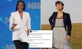 Harry styles made waves recently after his dec. Candace Owens Attacks Harry Styles For Wearing Dress On Vogue Cover Daily Mail Online