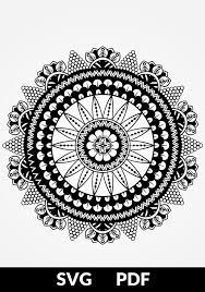 Download Svg Pdf Cut File Paper Cutting Template Mandala Papercut Diy Project Vinyl Digital Printing Template Dekorlar