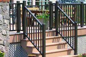 Aluminum Railing Stair Railings Deck Railings Fencetown Outdoor Stair Railing Outdoor Stairs Porch Railing