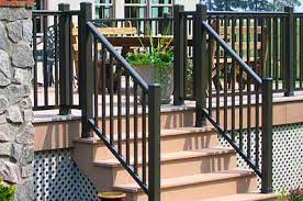 Our craftspeople have the experience and skills to develop and produce superior aluminum railing for stairs. Aluminum Railing Stair Railings Deck Railings Fencetown Outdoor Stair Railing Outdoor Stairs Railings Outdoor