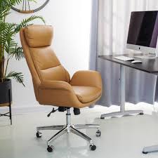 Pplush, tufted faux leather seats over. Glitzhome Mid Century Modern Leatherette Adjustable Office Chair On Sale Overstock 19220425