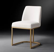 Emery Curved Back Fabric Side Chair Side Chairs Rh Modern Fabric Seat