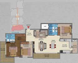 Book a tour print pdf view comparison. 2187 Sq Ft 3 Bhk Floor Plan Image Ezzy Group Gallery Central Available For Sale Proptiger Com