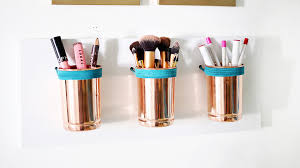 There's a fine line between having an impressive makeup collection and being an excessive cosmetic hoarder. 10 Easy Diy Makeup Organizer Ideas You Ll Want To Copy Immediately Stylecaster