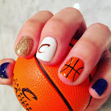 Any Basketball Fans Sports Nails Basketball Nails Basketball Nail Designs