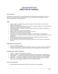 In general, it involves the following tasks: Director Of Finance Job Description Template By Business In A Box