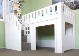 Www.sweetdreambed.com kids indoor playset, play houses, kids playsets, kids bed with slides, princess playhouses, playhouse for kids. Deluxe Funtime Playhouse Bed Stairs Front Only Bunk Beds Kids Beds Kids Funtime Beds