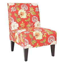 Armless Accent Chair Rombie Persimmon Floral Armless Accent Chair Accent Chairs Blue Accent Chairs