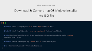 Download And Convert Macos Mojave Installer Into Iso File Pete Houston Blog