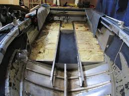1987 Smoker Craft Challenger Replacing Boat Floor Floor Removed Smoker Craft Boat Flooring