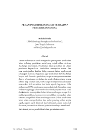 Menjaga, mempertahan dan memajukan kepentingan malaysia di arena antarabangsa. Pdf Peran Pendidikan Islam Terhadap Perubahan Sosial