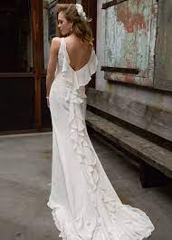 Galina Mb3491 I Love The Cascading Ruffles Down The Back Chiffon Wedding Gowns Wedding Dress Sizes Galina Wedding Dress