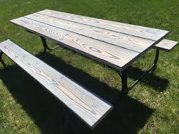 Picnic Table By Rstco Charred In The Style Of Shou Sugi Ban Picnic Table Oak Table Interior Cladding