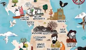 You can see them on the map. Visit Britain Sparks Row As Literature Map Features England Only The National