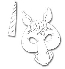 Pure Freude Fur Kinder Die Tiermaske Hat Auf Einer Seite Vorgedruckte Konturen Und Ist Auf Der Anderen Blanko In Pferd Maske Pferdemaske Tiermasken Basteln