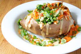 Thai Style Loaded Baked Sweet Potatoes Dula Notes Recipe Sweet Potato Recipes Recipes Best Baked Potato