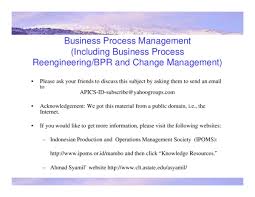 Pdf Business Process Management Including Business Process Reengineering Bpr And Change Management Chris Siow Academia Edu