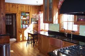 Unfinished pine kitchen cabinets are the best solution to construct a natural and rustic style on your kitchen. Knotty Pine Kitchen