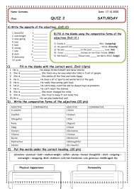 All english tests have answers and explanations. Grade 7 1 Term 2nd Term 2020 2021 Worksheet