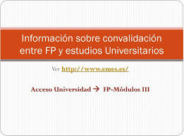 Convalidacion Creditos Universitarios Fp - prestamos de vehiculos ...