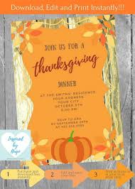 Thanksgiving Dinner Invitation Thanksgiving Invitation Friendsgiving Pumpkin Fall Thanksgiving Invitation Dinner Invitations Thanksgiving Dinner Invitation