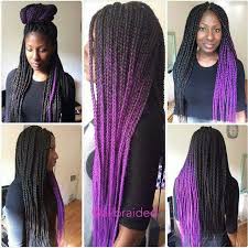 Black And Purple Knotless Braids Pin By Tionila Mumme On Hair Styles Purple Box Braids Box Braids Hairstyles Hair Styles