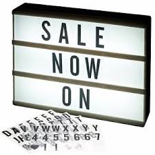 Cinema A4 Led Light Up Message Board Word Display Sign Writing Letter Symbol Box Ebay