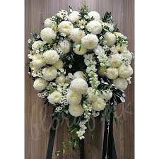 These floral tributes are suitable for delivery to funeral services. Standing Funeral Flower Wreath Delivery Hong Kong