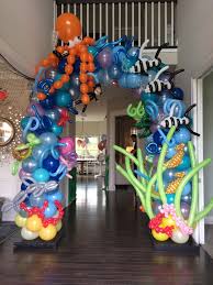 Balloon Simple Decoration For Birthday Party At Home Birthday For Toddler Under The Sea Shark Party Theme Balloon Arch And Decor Decorations Best Shark Themed Party Shark Birthday Party Birthday Party Themes