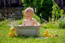 Simple, inexpensive baby bath do not fill the bath water too high in the bathtub. How To Bath Your Baby In An Upright Bathtub All You Need To Know Live With Less