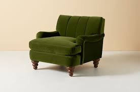 Channel Tufted Occasional Chair Occasional Chairs Green Upholstered Chair Green Velvet Chair