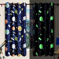 Check spelling or type a new query. Asab 220 Gsm Glow In The Dark Blackout Curtains Pair Panels For Childrens Kids Bedroom With Chrome Silver Ring Top Eyelets Blue Planets 66 X 54 Buy Online In Antigua