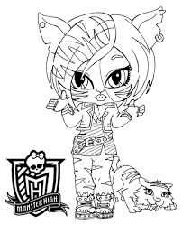 Halloween haunted house and scary pumpkin coloring pages | bubakids.com. Monster High Doll With Cat Coloring Sheet