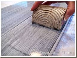 How To Use A Wood Graining Tool Drag The Teeth Down All Of The Glazed Surfaces Usually I Use The Side With The Faux Wood Paint Faux Painting Stained Concrete