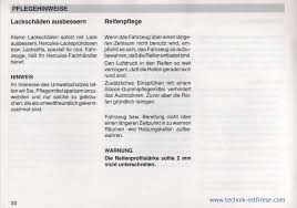 Lackschaden Ausbessern Reifenpflege Hercules Prima Schade