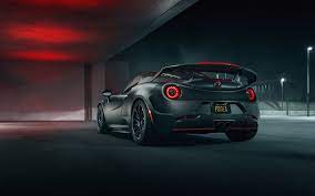 Download Wallpapers Alfa Romeo 4c 2018 Nemesis Pogea Racing Exterior Black Sports Car Rear View New Black 4c Tuning 4c Black Wheels Besthqwallpapers Co In 2021 Best Luxury Sports Car Alfa Romeo