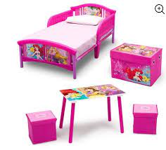 Walmart 5 Piece Toddler Bed Bedroom Set With Bonus Fabric Toy Box Just 49 99 Reg 79 99 Toddler Bed Set Kids Bedroom Toys Toddler Bed Girl