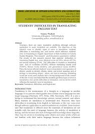 We did not find results for: Pdf Students Difficulties In Translating English Text