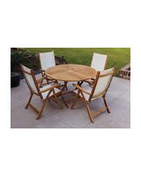 Shop patio chairs and a variety of outdoors products online at lowes.com. 47 Sailor Folding Table Set Round Wooden Teak Wood W 4 Florida Chairs Park Warehouse