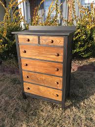 Black And Orange Dresser Vintage Chic Aged Black Two Toned Dresser Chest Of Drawers Vintage Bedroom Furniture Furniture Makeover Two Tone Dresser