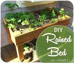 A garden on wheels is great throughout the growing season. Nine Red Diy Simple Raised Bed On Wheels Vegetable Garden Raised Beds Diy Garden Bed Raised Garden