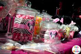 Oh twodles cake topper themed of minnie mouse for girls second 2nd birthday party decorations supplies glitter black and pink. Minnie Mouse Birthday Party Ideas Zebra Style Fun With Mama