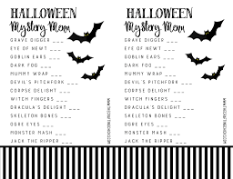 Even things like spoons, forks, and napkins are part of the menu. Halloween Mystery Dinner Party Free Menu The Crafting Chicks