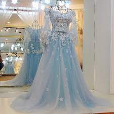 Since 2004, we've been connecting buyers and sellers of new, sample and used wedding dresses and bridal party gowns. Light Blue Long Sleeve Wedding Dress Bff6f1