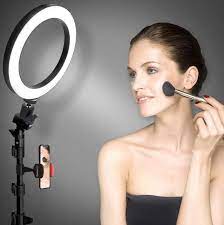 Professional Fashionista Ring Light With Skin Protection Lights For Live Stream Makeup Selfie Ring Light Cell Phone Holder Phone Holder
