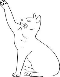 Ausmalbild Katze Hebt Die Pfote Zum Ausmalen Ausmalbilder Malvorlagen Katze Ausmalbilderkatze Kin In 2020 Ausmalbilder Katzen Ausmalen Abessinier Katze