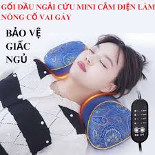 Gối Ngải Cứu Cắm Điện Làm Nóng Cổ Giúp Giảm Đau Vai Gáy Cổ Gối Kê Cổ Thảo  Dược Hương Thơm Thảo Mộc
