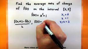 Remember that slope equals rise over run, which means that is divided by. Calculus Find The Average Rate Of Change Of A Function On Youtube