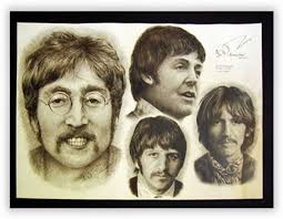 Beatles Original Pencil Drawing Print By Jonathan Wood Drawing Prints John Lennon Beatles Pencil Drawings